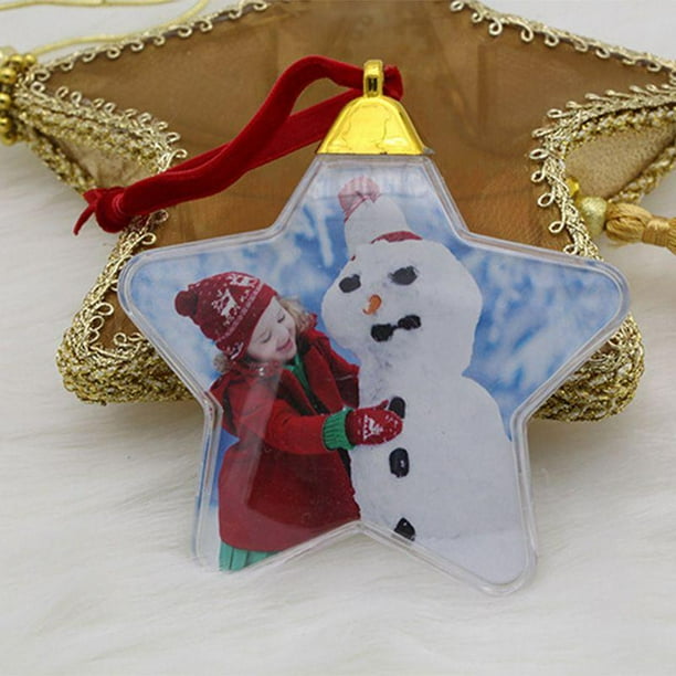 Details about / New Year Photo Frame Pendant Xmas Tree Pictures Hanging Ornaments Home DIY Decor